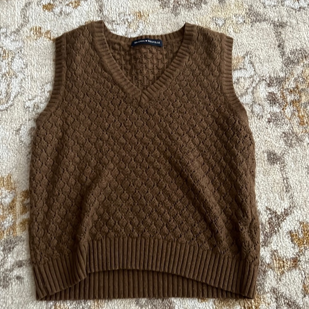 Brandy Melville Brown Sweater Vest
